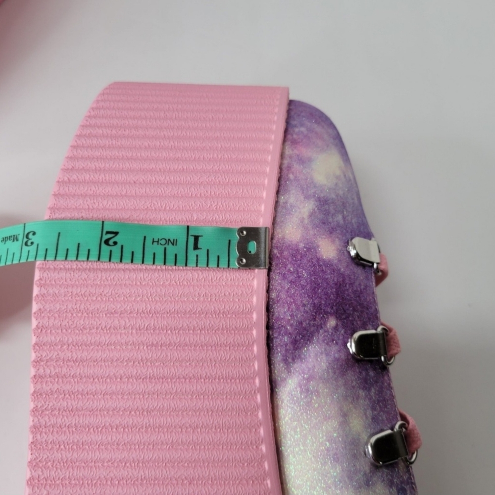 Y.R.U. Pink Galaxy Kaos Ballerina Platforms - Picture 8 of 12